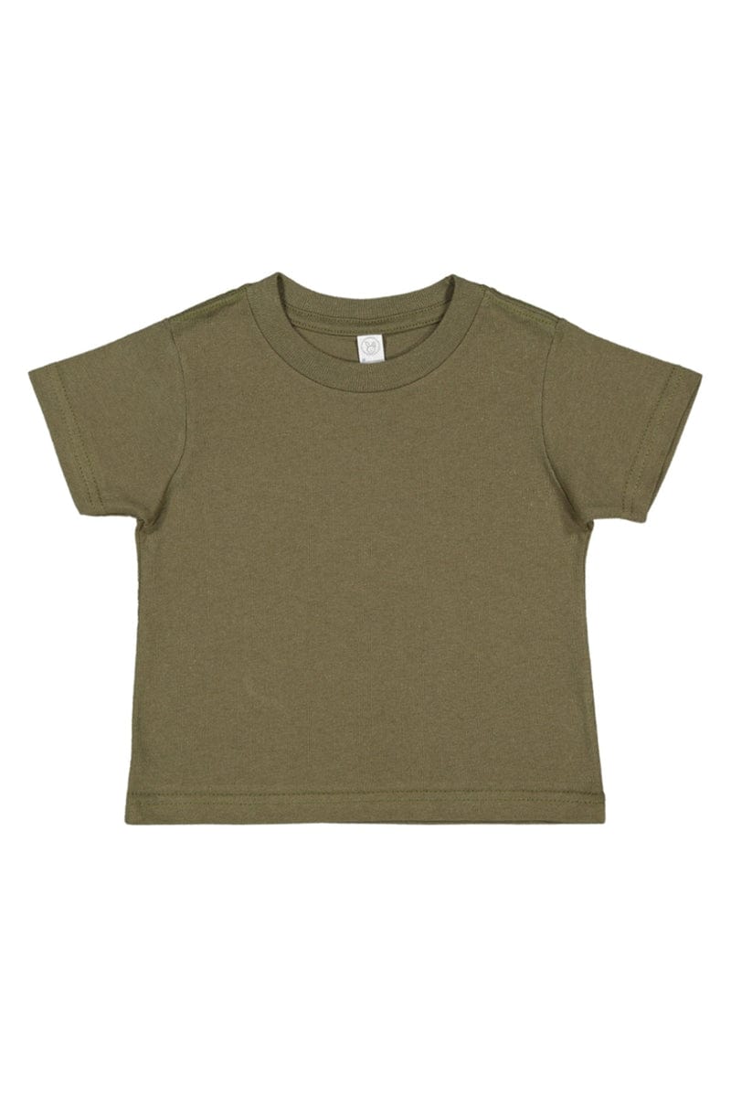 Rabbit Skins Infant/Toddler 7 / Military Green Rabbit Skins 3321: Toddler Fine Jersey T-Shirt, Basic Colors