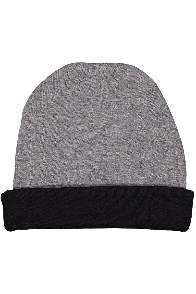 Rabbit Skins Infant/Toddler OS / Granite Hth/ Blk Rabbit Skins 4451: Infant Baby Rib Cap