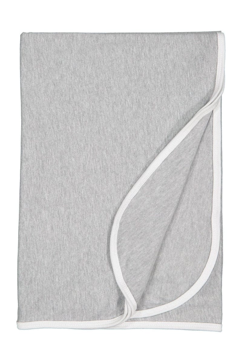 Rabbit Skins Infant/Toddler OS / Heather/ White Rabbit Skins 1110: Infant Premium Jersey Blanket