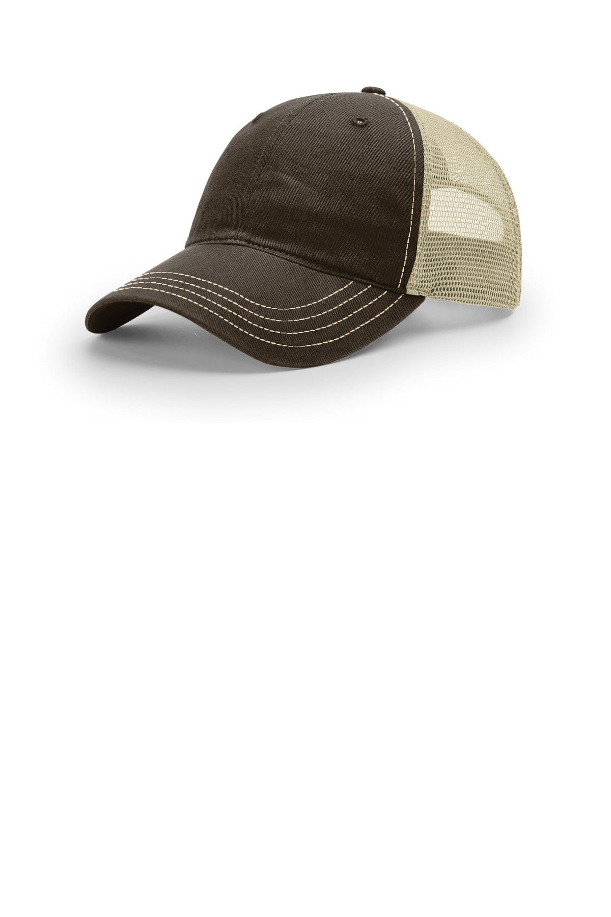 Richardson 111 OSFA / Brown/ Khaki Richardson Garment Washed Trucker 111