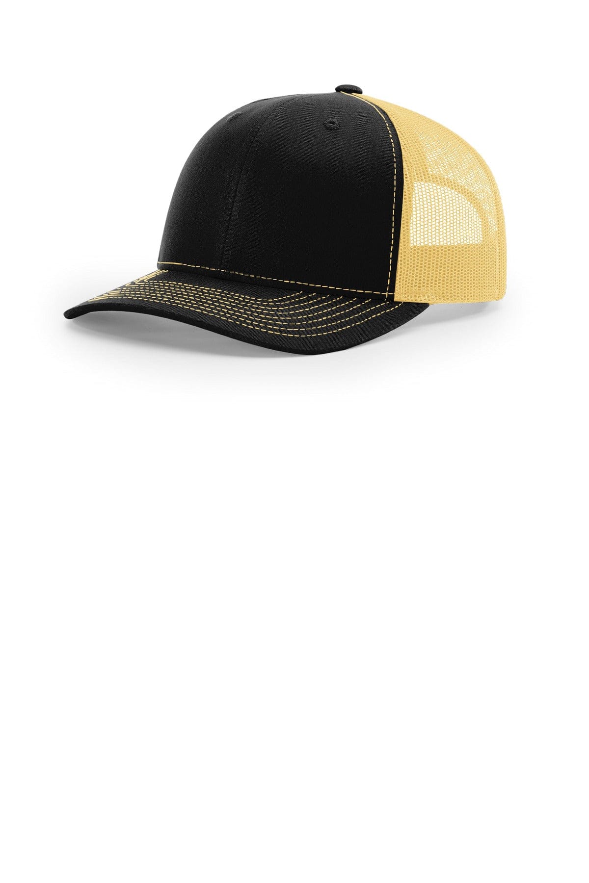 Richardson 112 OSFA / Black/ Vegas Gold Richardson Trucker Cap 112