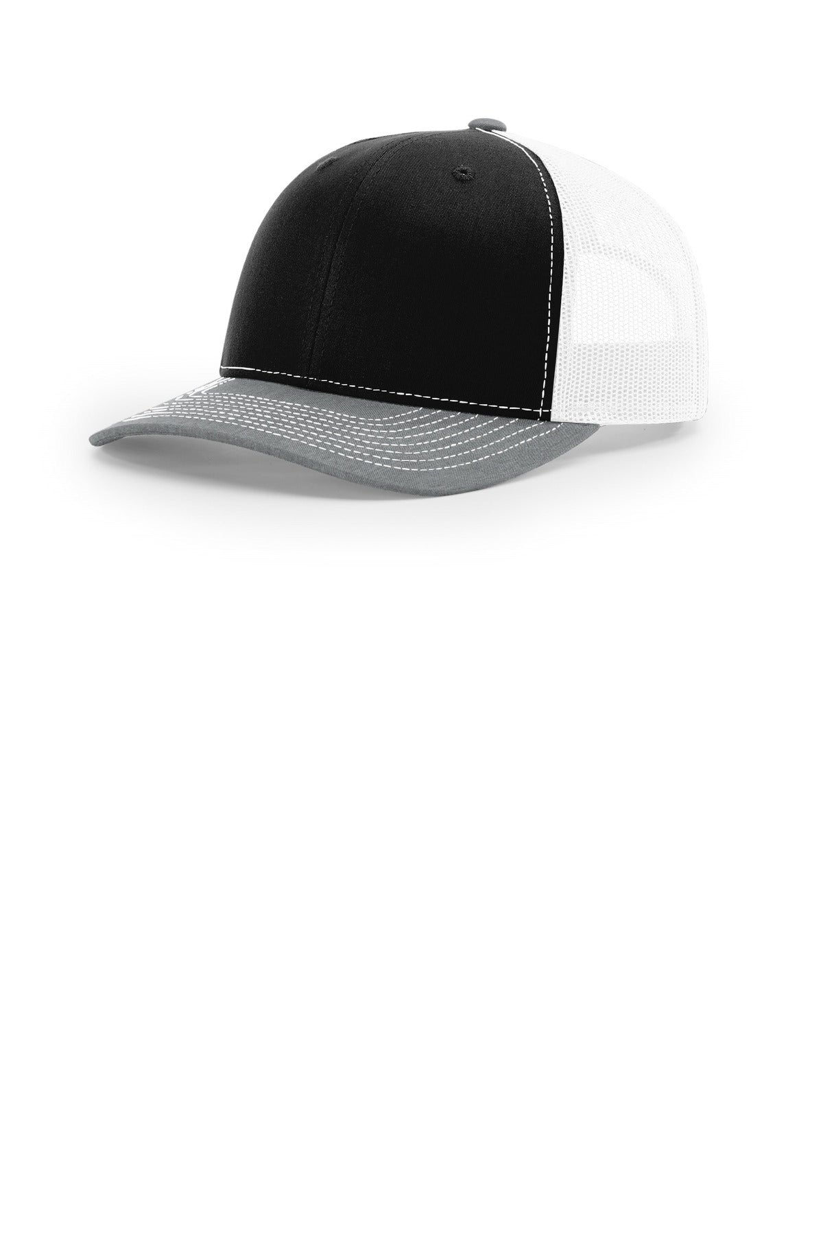 Richardson 112 OSFA / Black/ White/ Heather Grey Richardson Trucker Cap 112