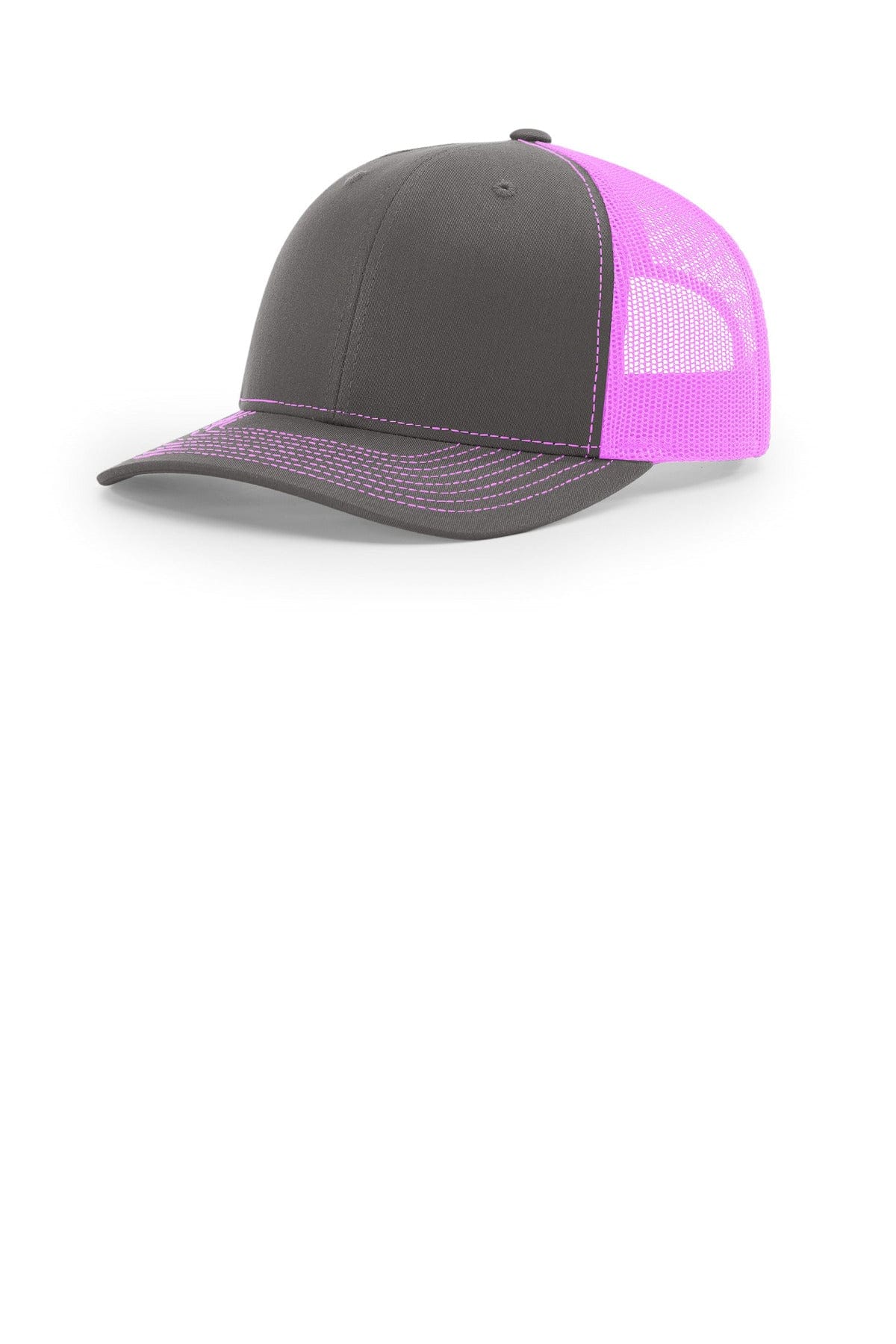 Richardson 112 OSFA / Charcoal/ Neon Pink Richardson Trucker Cap 112