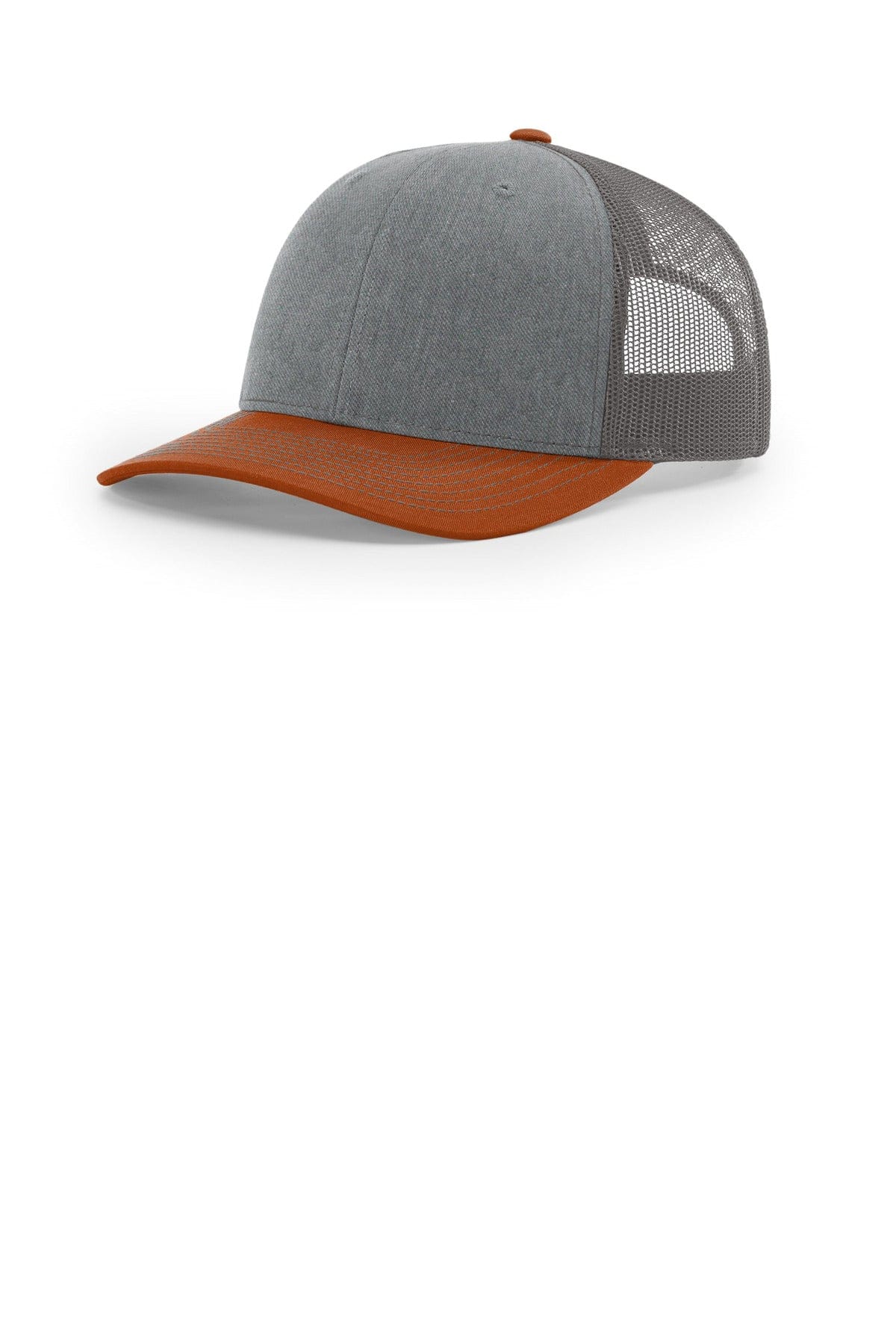 Richardson 112 OSFA / Heather Grey/ Charcoal/ Dark Orange Richardson Trucker Cap 112