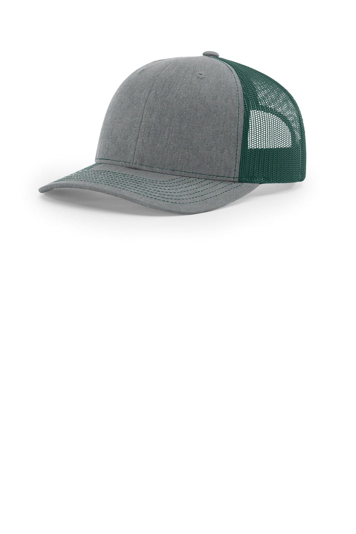 Richardson 112 OSFA / Heather Grey/ Dark Green Richardson Trucker Cap 112