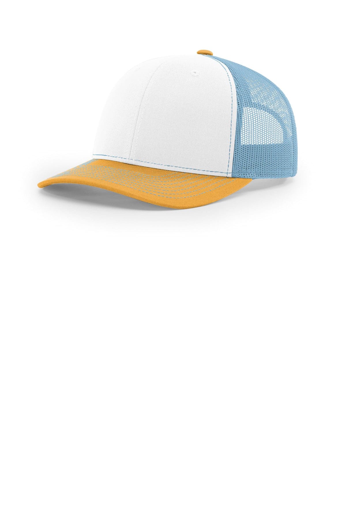 Richardson 112 OSFA / White/ Columbia Blue/ Yellow Richardson Trucker Cap 112