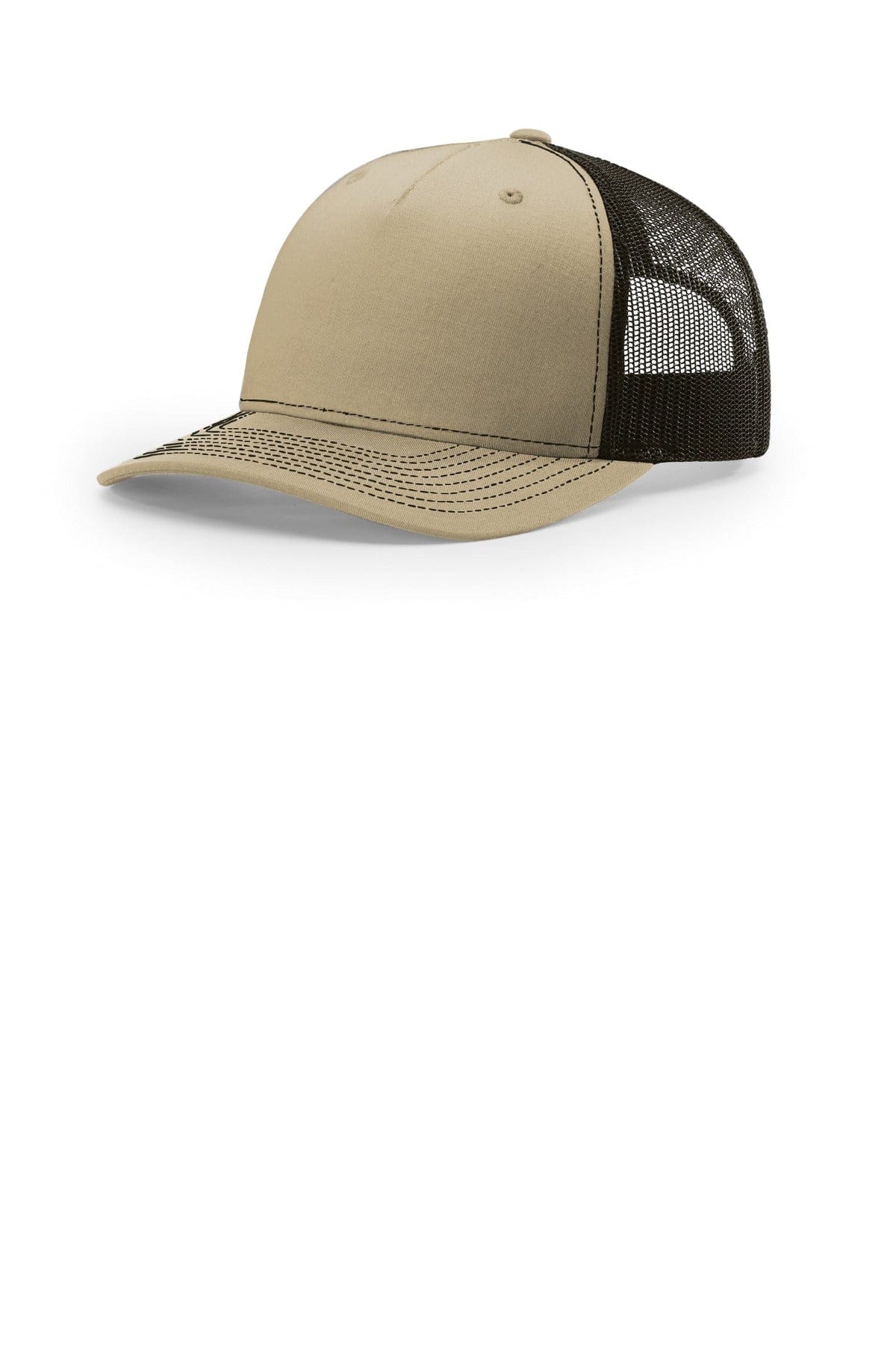 Richardson Five-Panel Trucker 112FP in Khaki/ Coffee