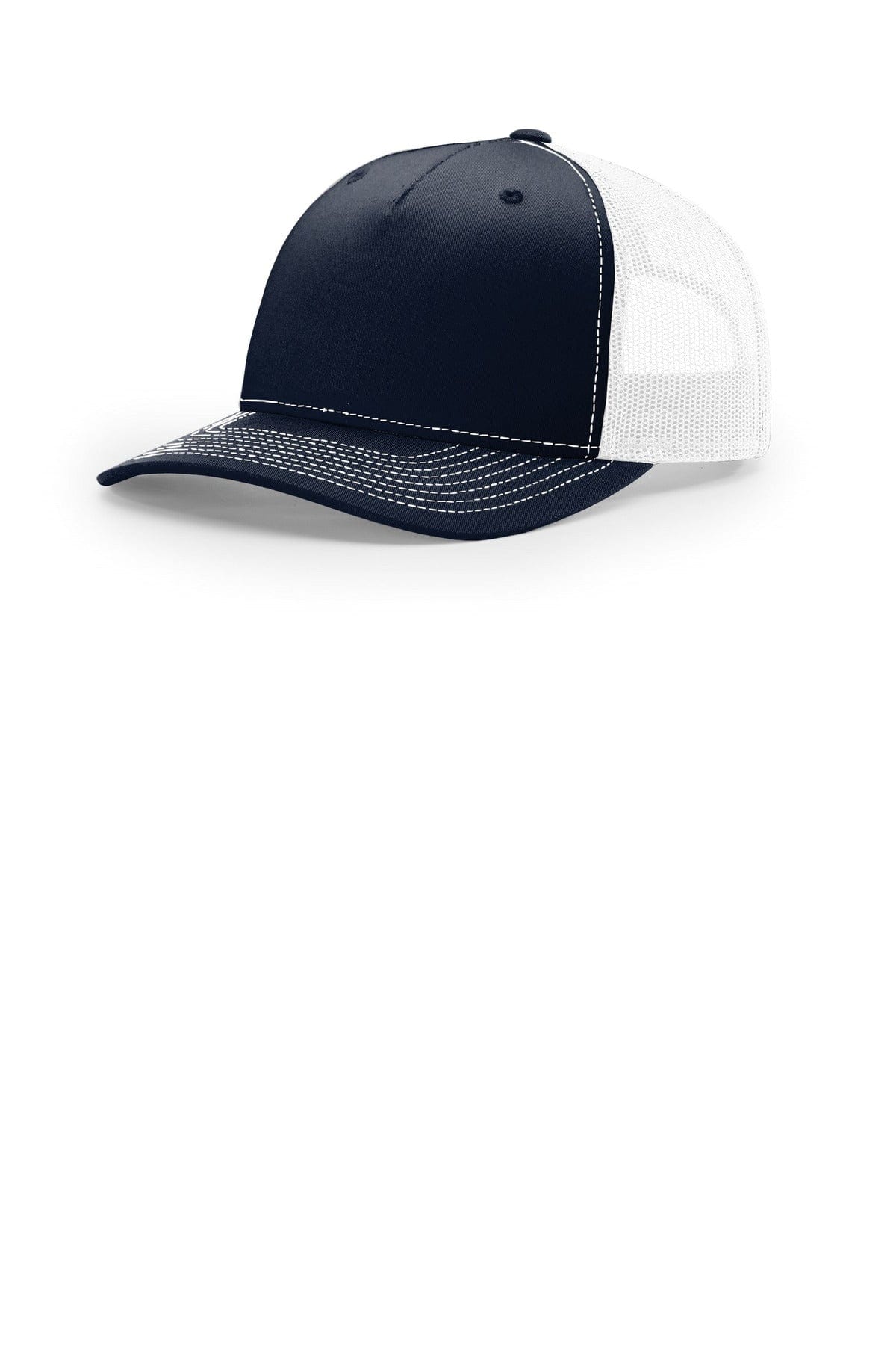 Richardson Five-Panel Trucker 112FP in Navy/ White