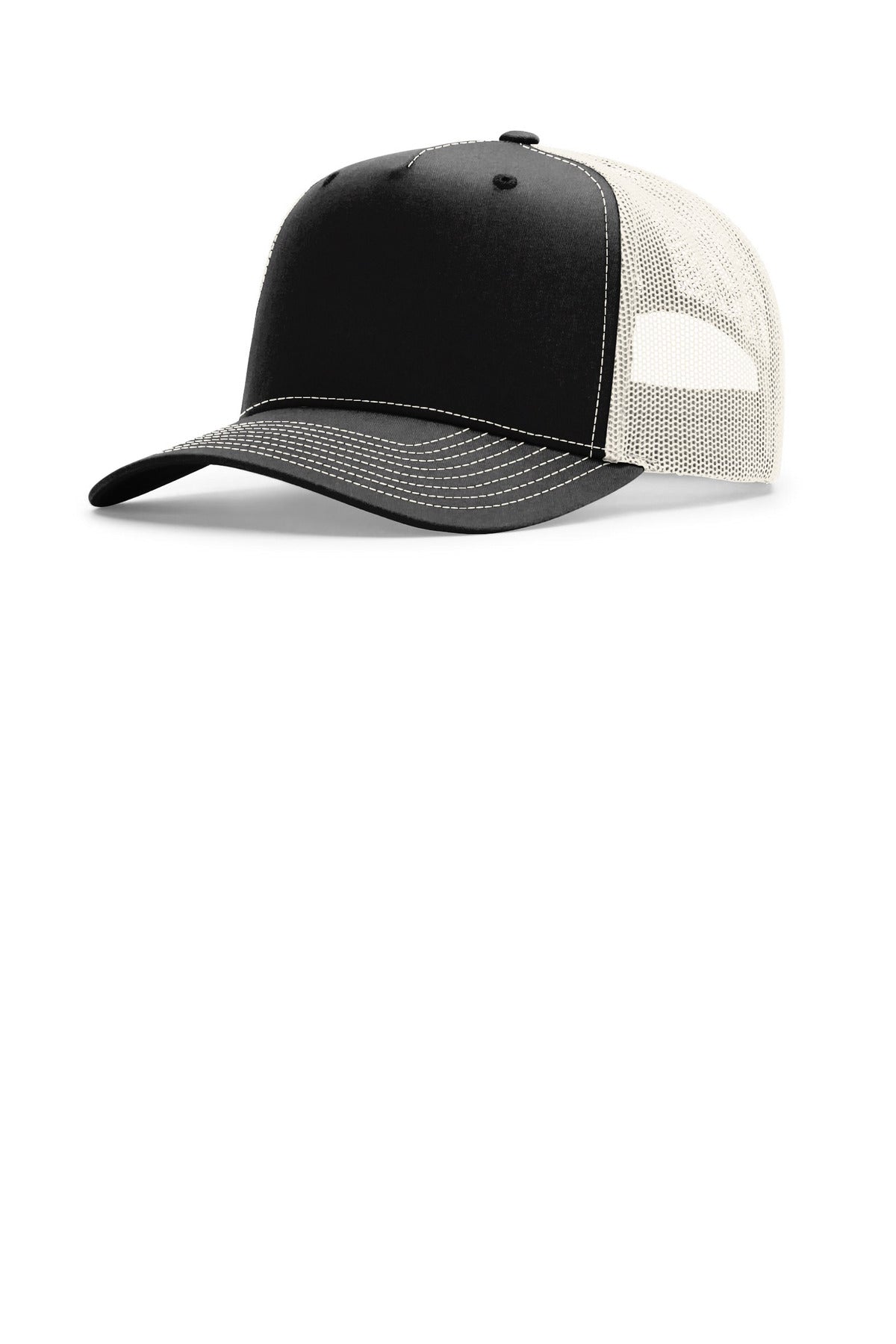 Richardson Five-Panel Champ Trucker 112FPC in Black/ Birch