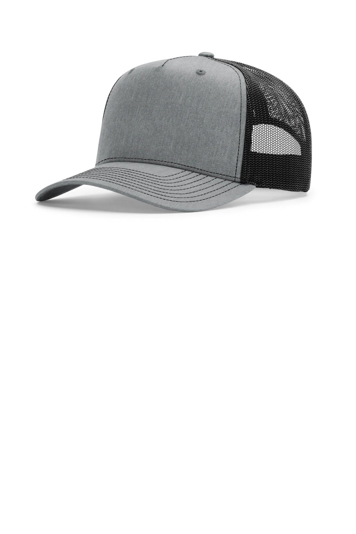 Richardson Five-Panel Champ Trucker 112FPC in Heather Grey/ Black
