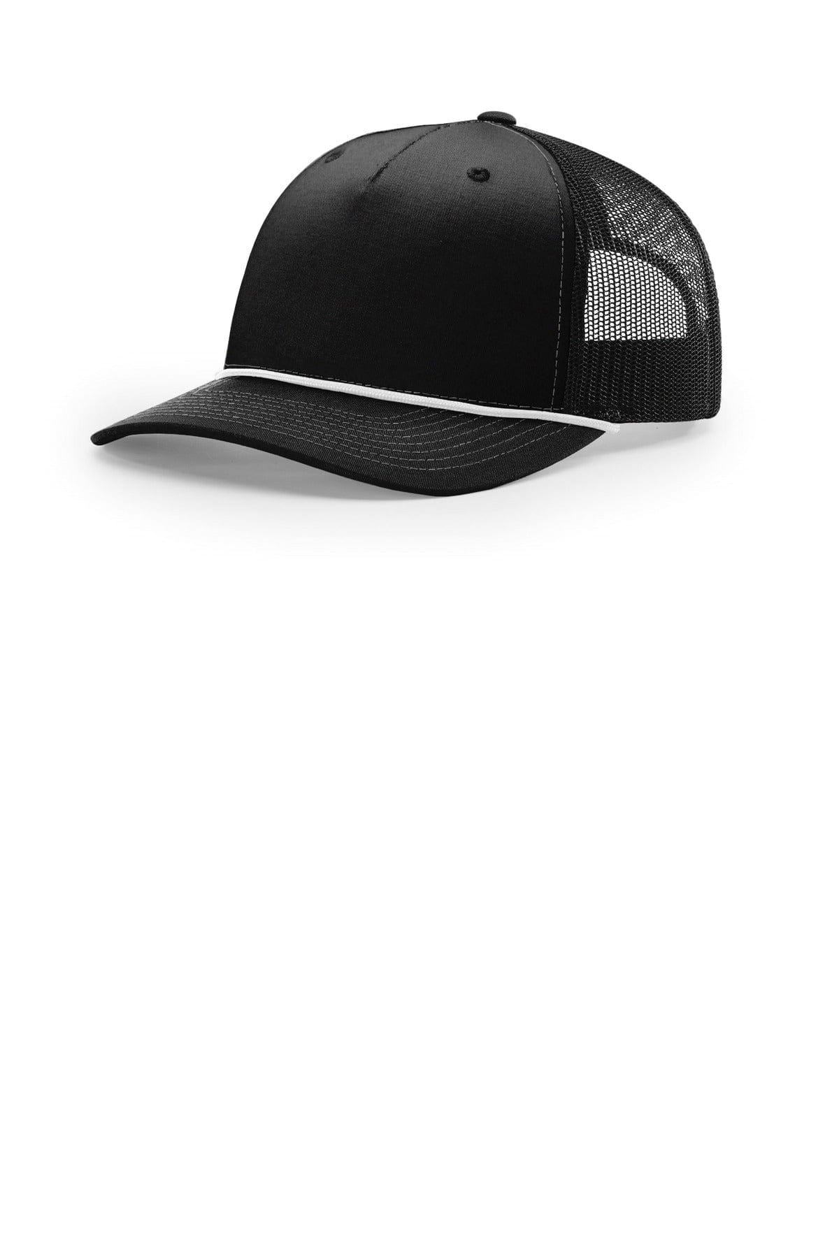 Richardson Five-Panel with Rope 112FPR in Black/ White