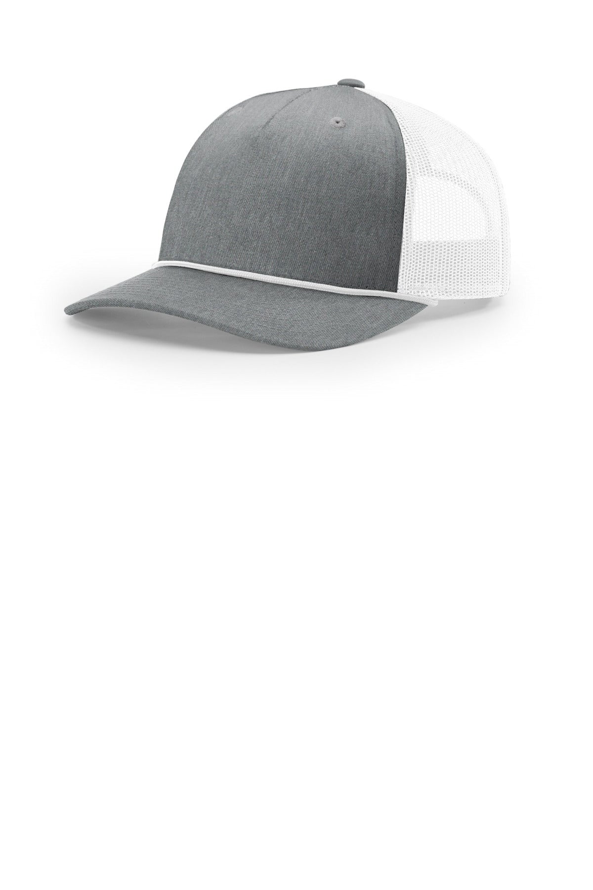 Richardson Five-Panel with Rope 112FPR in Heather Grey/ White/ White