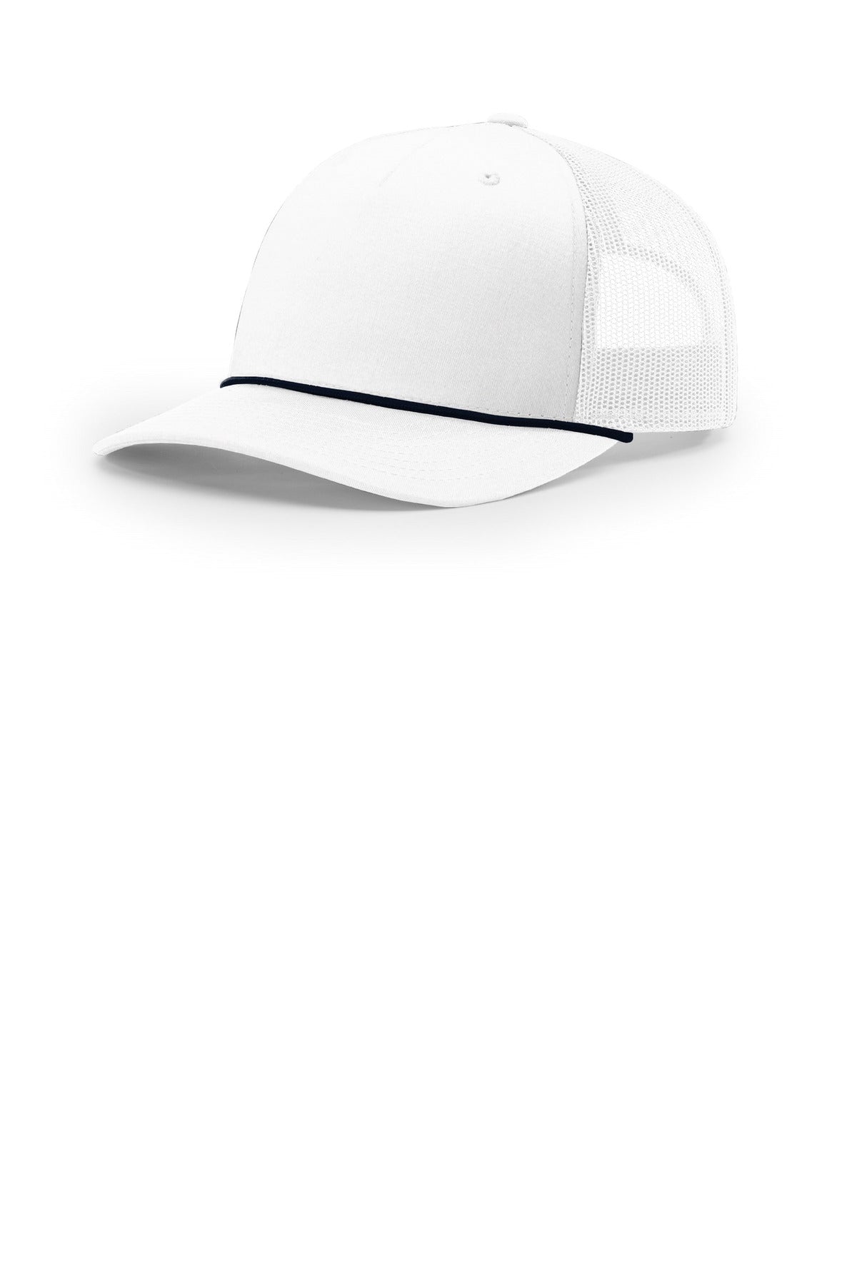 Richardson Five-Panel with Rope 112FPR in White/ Navy