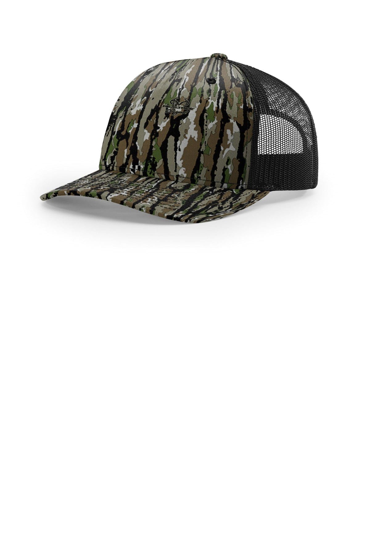Richardson Printed Five-Panel Trucker 112PFP in Realtree Original/ Black