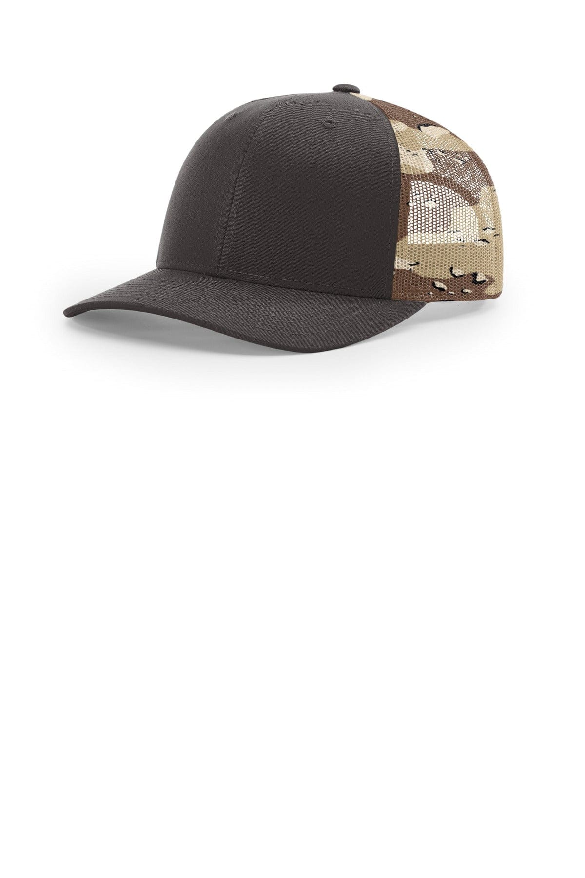 Richardson Printed Mesh Trucker 112PM in Brown/ Desert Camo