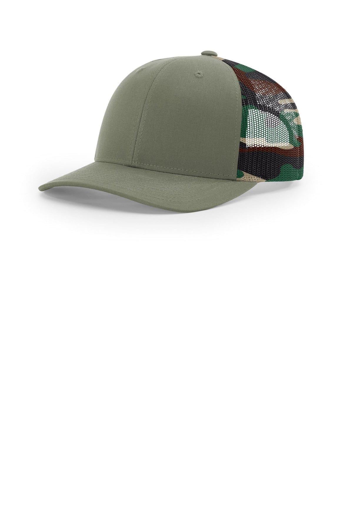 Richardson Printed Mesh Trucker 112PM in Loden/ Green Camo