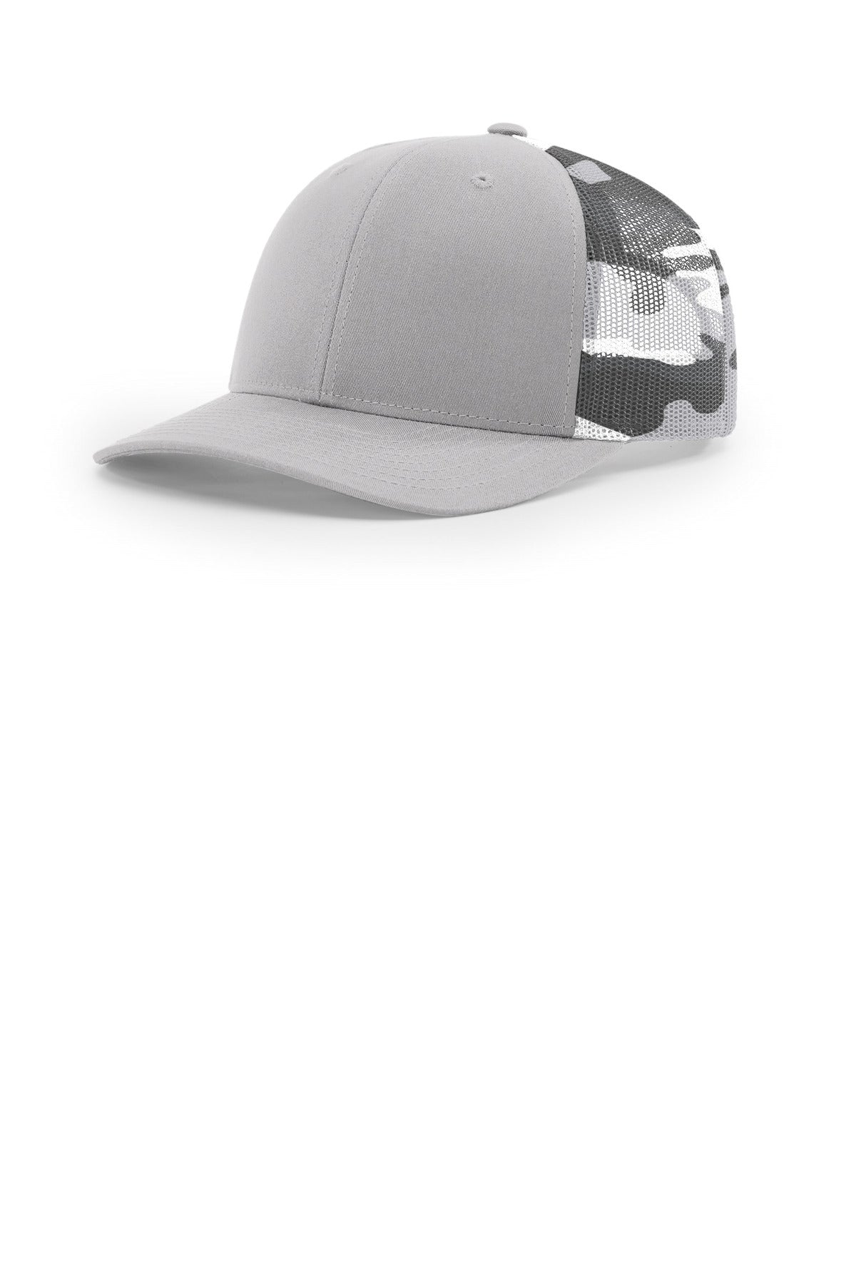 Richardson Printed Mesh Trucker 112PM in Silver/ Grey Camo