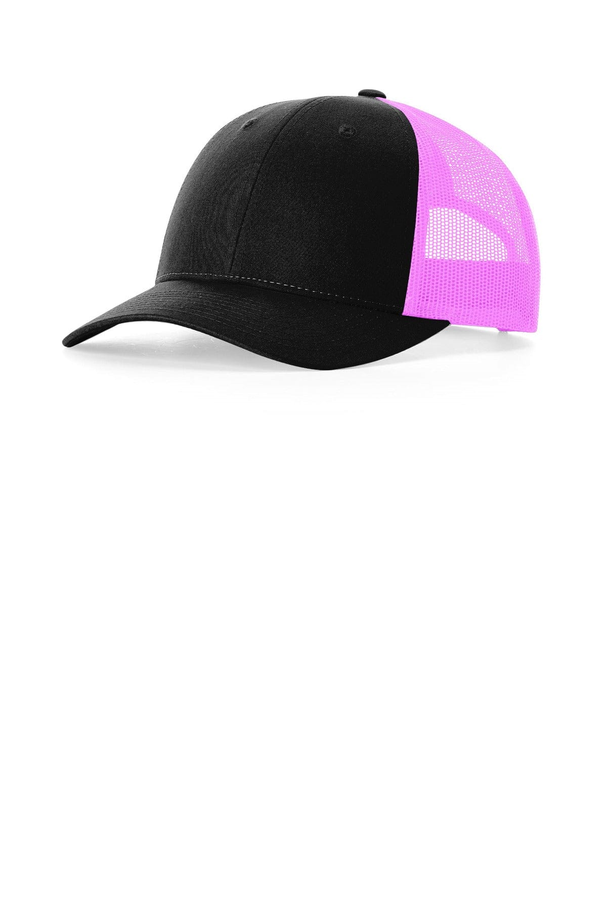 Richardson 115 M/L / Black/ Neon Pink Richardson Low Pro Trucker 115