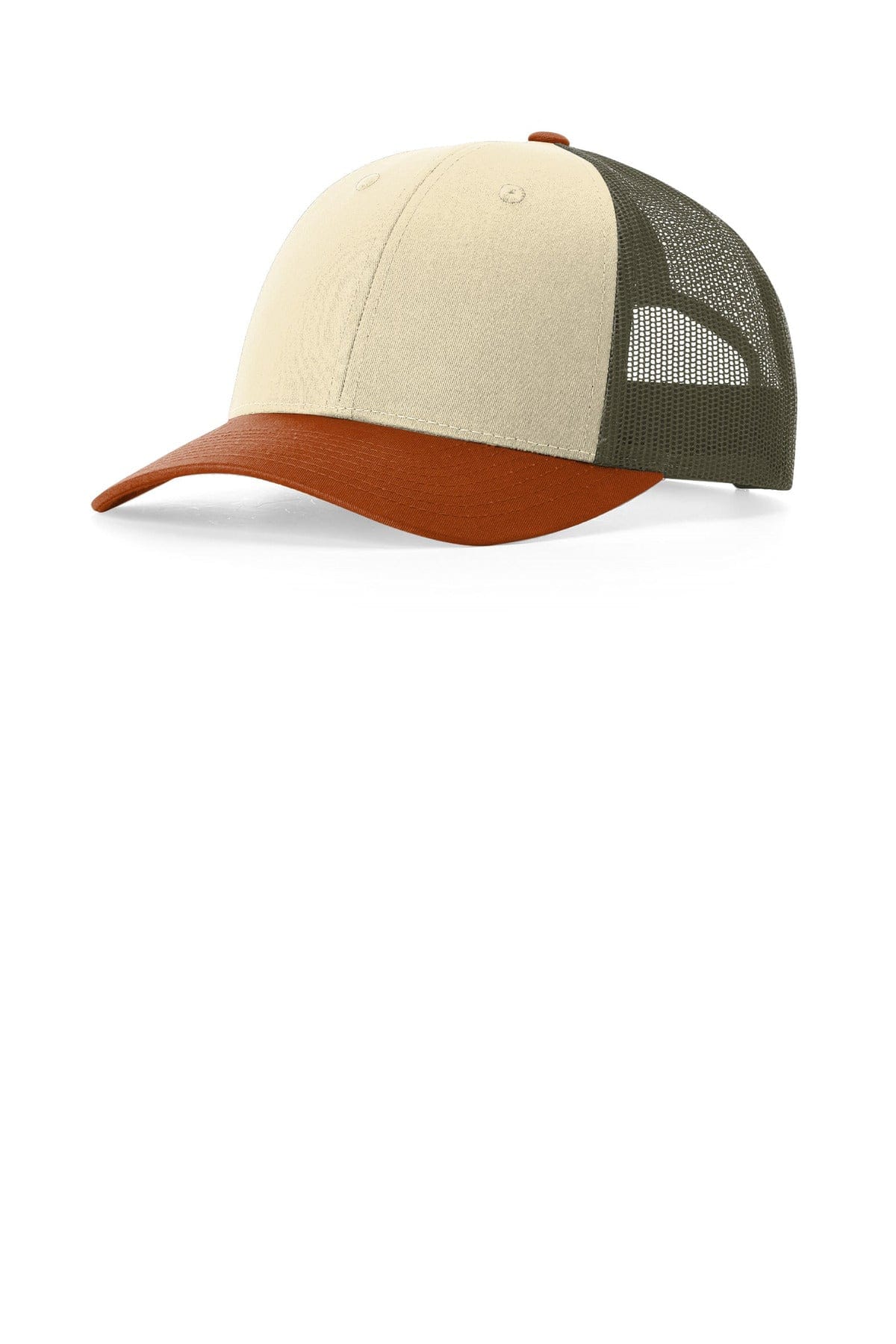 Richardson 115 M/L / Cream/ Loden/ Dark Orange Richardson Low Pro Trucker 115