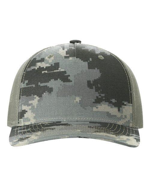 Richardson 12234 Adjustable / Digital Camo/ Light Green 112PFP-Five-Panel Printed Trucker Cap