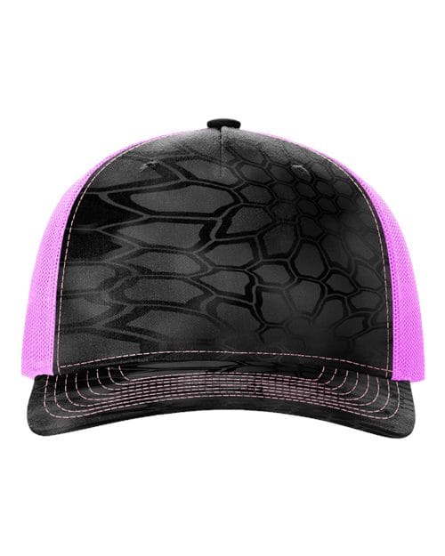Richardson 12234 Adjustable / Kryptek Typhon/ Neon Pink 112PFP-Five-Panel Printed Trucker Cap
