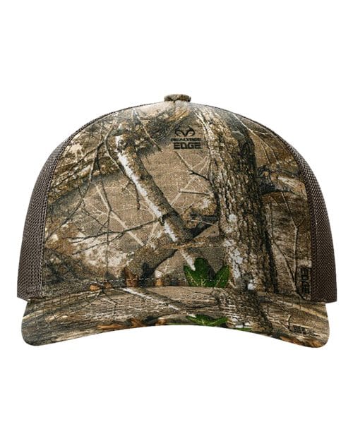 Richardson 12234 Adjustable / Realtree Edge/ Brown 112PFP-Five-Panel Printed Trucker Cap