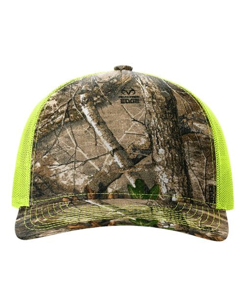 Richardson 12234 Adjustable / Realtree Edge/ Neon Yellow 112PFP-Five-Panel Printed Trucker Cap
