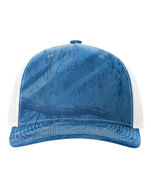 Richardson 12234 Adjustable / Realtree Fishing Light Blue/ White 112PFP-Five-Panel Printed Trucker Cap
