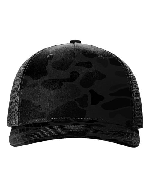 Richardson 12234 Adjustable / Sable Duck Camo/ Black 112PFP-Five-Panel Printed Trucker Cap