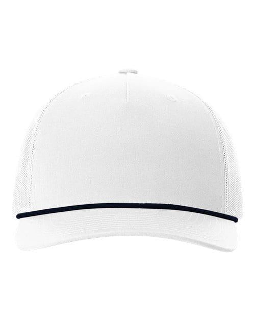 Richardson 12235 Adjustable / White/ Navy 112FPR-Five-Panel Trucker with Rope Cap