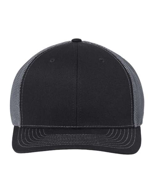 Richardson 1582 Adjustable / Black/ Graphite 112PL-112+ R-Flex Adjustable Trucker Cap