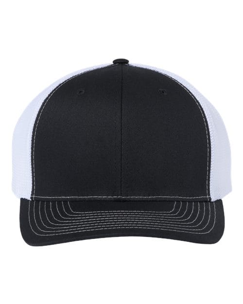 Richardson 1582 Adjustable / Black/ White 112PL-112+ R-Flex Adjustable Trucker Cap