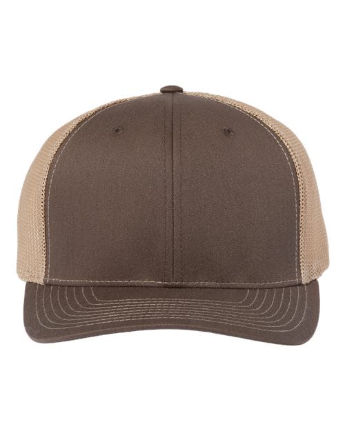 Richardson 1582 Adjustable / Brown/ Khaki 112PL-112+ R-Flex Adjustable Trucker Cap
