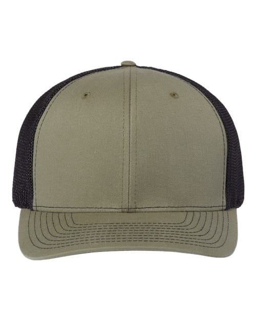 Richardson 1582 Adjustable / Loden Green/ Black 112PL-112+ R-Flex Adjustable Trucker Cap