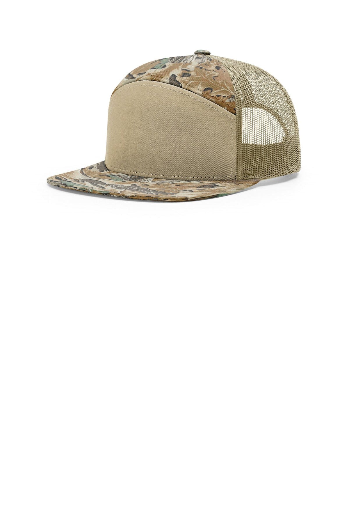 Richardson Printed 7-Panel Trucker 168P in Realtree Advantage/ Khaki