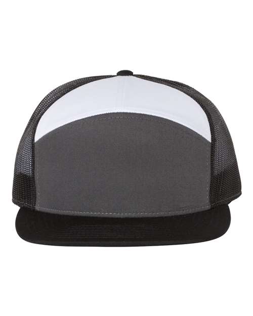 Richardson 2130 Adjustable / Charcoal/ Black/ White 168-Seven-Panel Trucker Cap