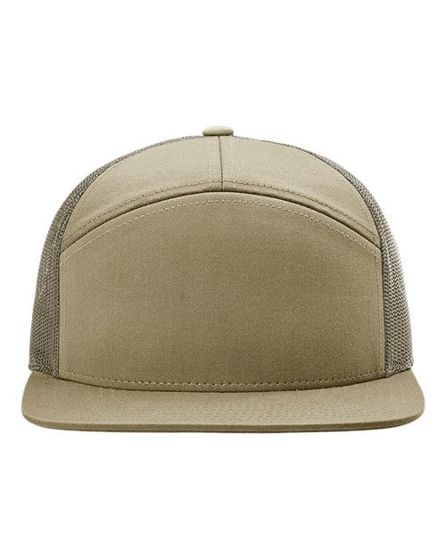 Richardson 2130 Adjustable / Pale Khaki/ Loden Green 168-Seven-Panel Trucker Cap