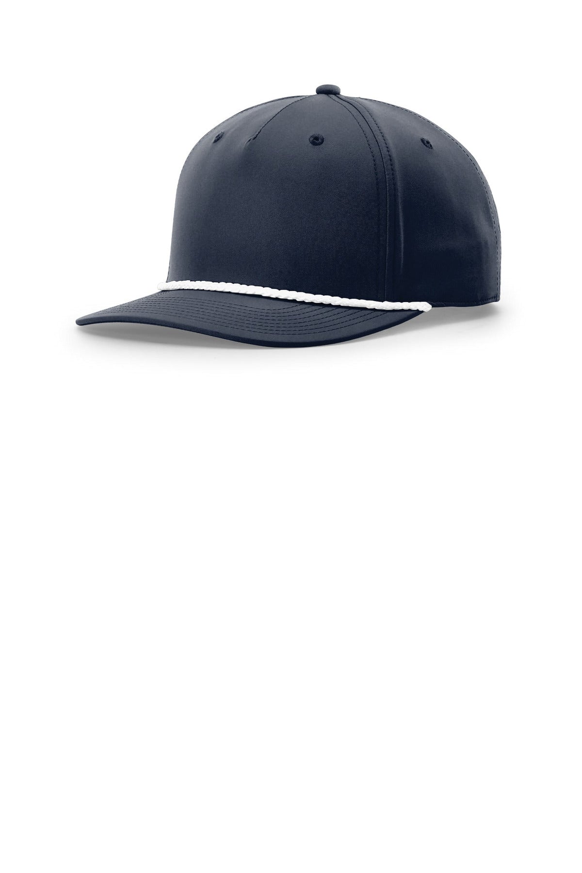 Richardson 5-Panel Classic Rope Cap 258 in Navy/ White