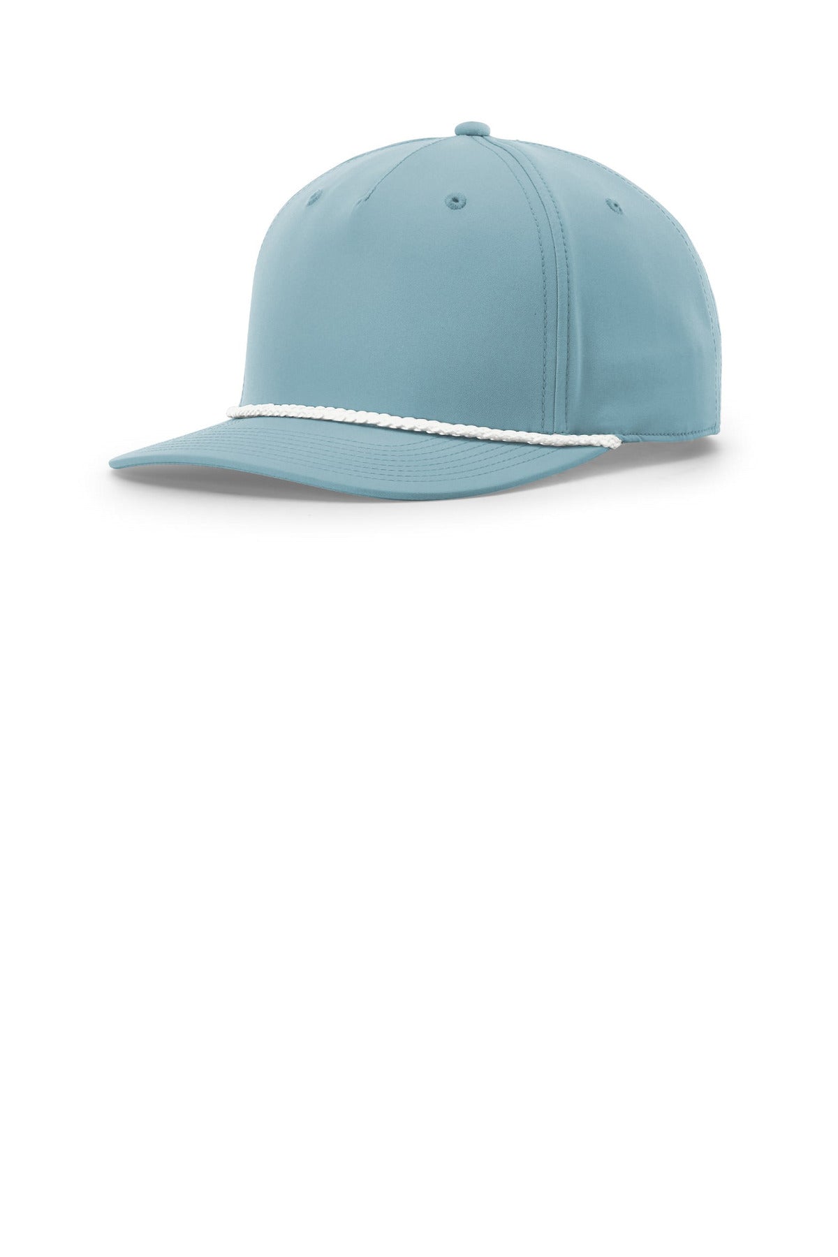 Richardson 5-Panel Classic Rope Cap 258 in Smoke Blue/ White