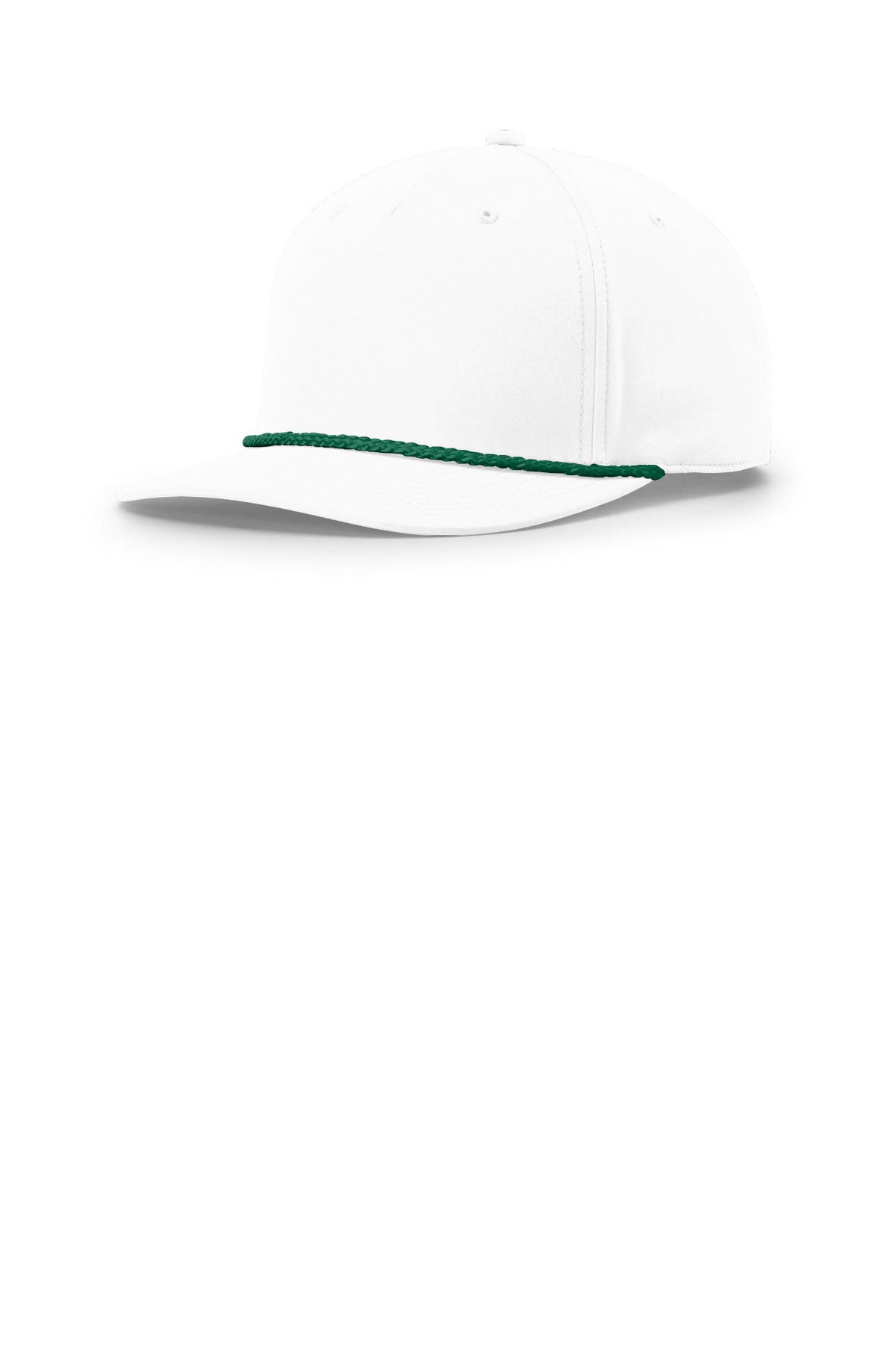 Richardson 5-Panel Classic Rope Cap 258 in White/ Kelly