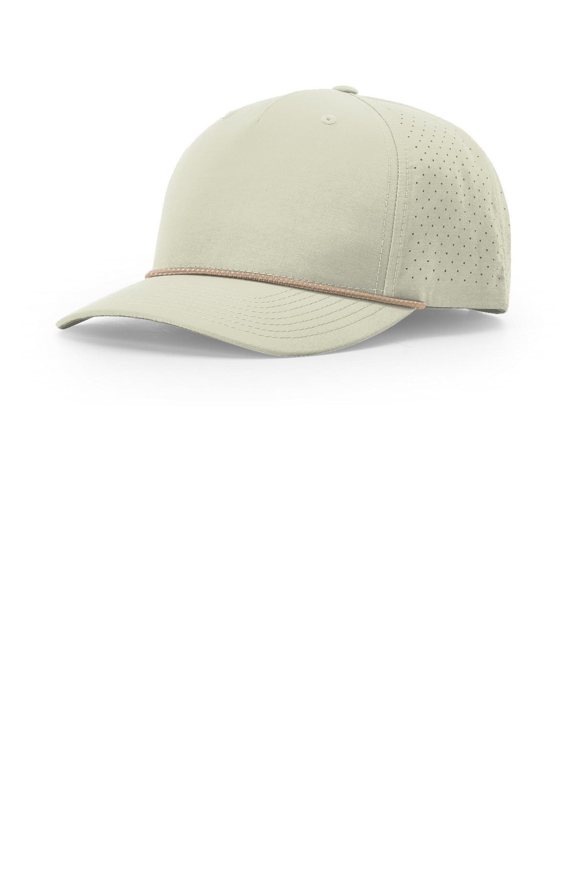 Richardson Laser Perf Performance Rope Cap 355 in Oat Milk/ Elmwood White