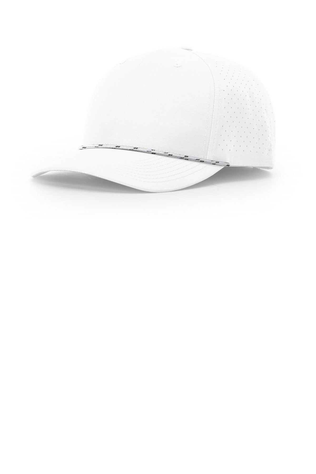 Richardson Laser Perf Performance Rope Cap 355 in White/ White Black
