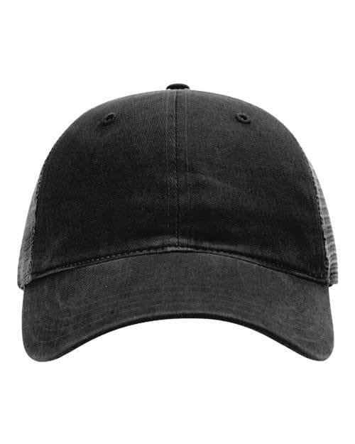 Richardson 4331 Adjustable / Black 111-Garment-Washed Trucker Cap