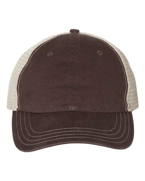 Richardson 4331 Adjustable / Brown/ Khaki 111-Garment-Washed Trucker Cap