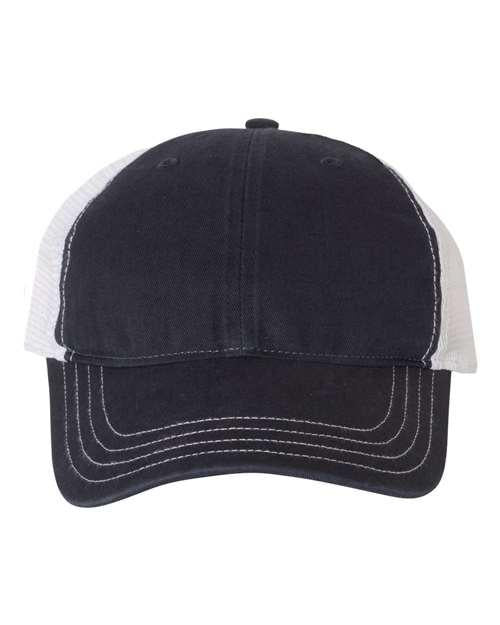 Richardson 4331 Adjustable / Navy/ White 111-Garment-Washed Trucker Cap
