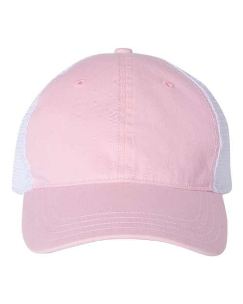 Richardson 4331 Adjustable / Pink/ White 111-Garment-Washed Trucker Cap