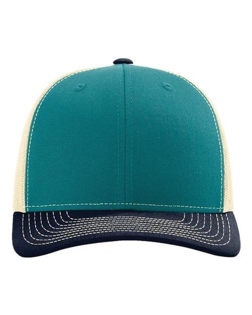 Richardson 4332 OSFM / Blue Teal/ Birch/ Navy 112-Snapback Trucker Cap