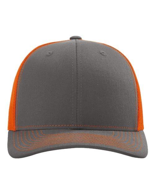 Richardson 4332 OSFM / Charcoal/ Orange 112-Snapback Trucker Cap