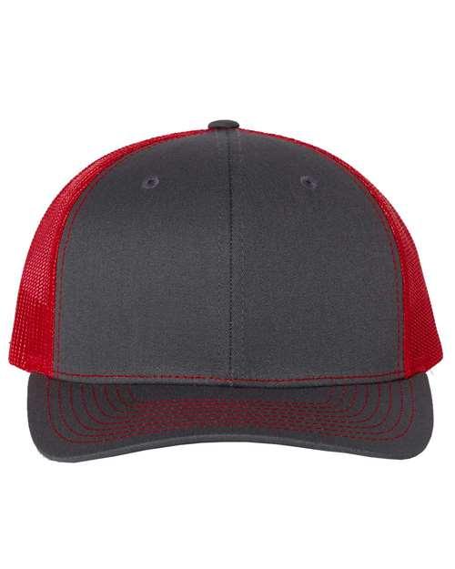 Richardson 4332 OSFM / Charcoal/ Red 112-Snapback Trucker Cap