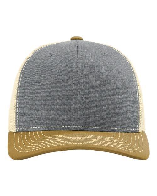 Richardson 4332 OSFM / Heather Grey/ Birch/ Amber Gold 112-Snapback Trucker Cap